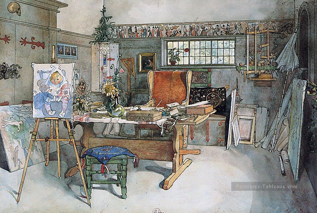 le studio 1895 Carl Larsson Peintures à l'huile